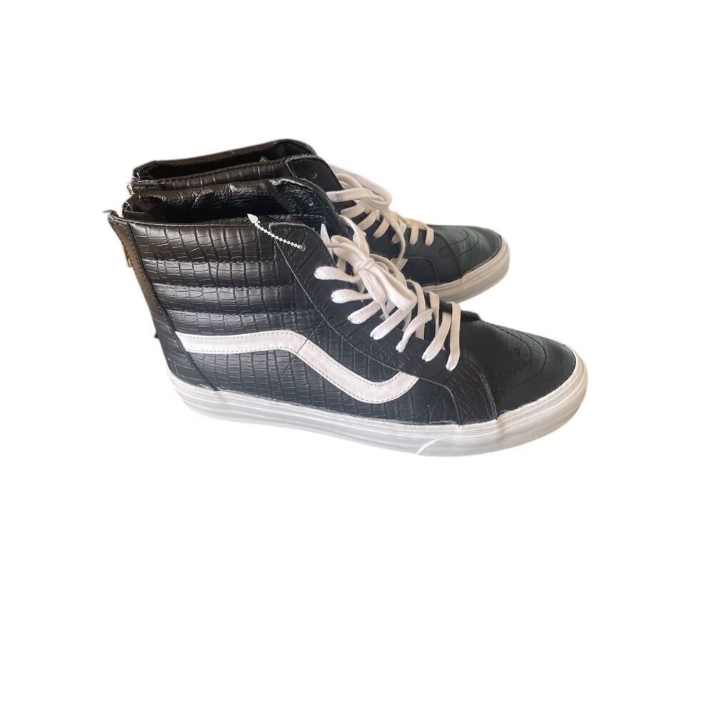 Vans Off The Wall SK8 High Top High Zip Croc Leather Sneakers 11